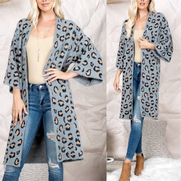 Leopard print Print So Soft Open front Cardigan - Picture 2 of 9